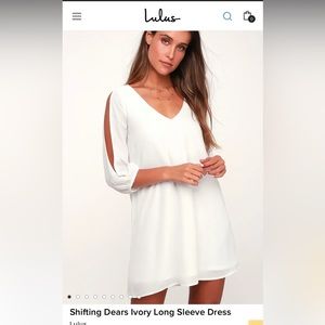 Shifting Dears Ivory long sleeve Dress by Lulus